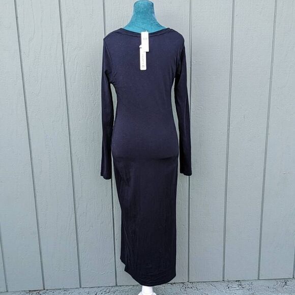 NWT Anthropologie Sundry Twist-Front Midi Dress w/ Slit. Medium - Picture 7 of 8
